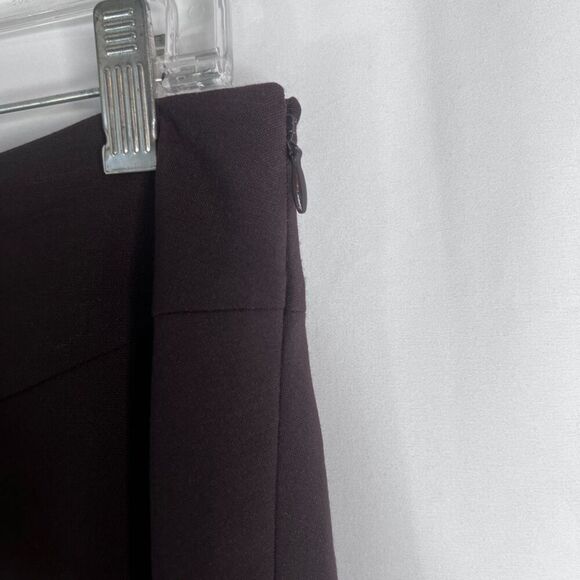 Anne Klein Brown Midi Flared Career Office Wear Skirt 96% Wool Size 8 - Picture 5 of 7
